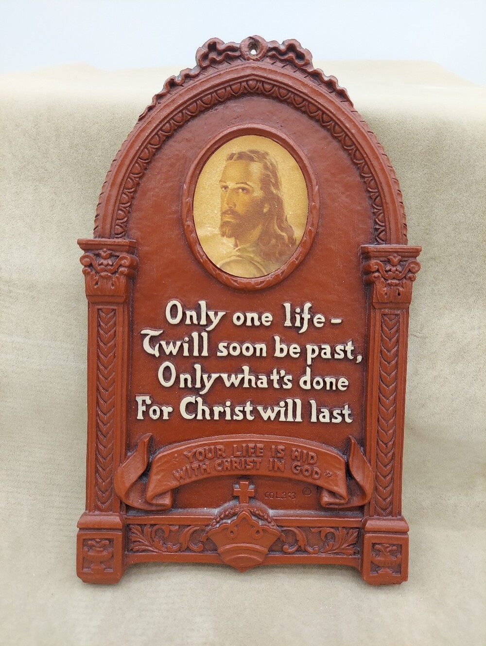 Classic Vintage Wall Art Decor Colossians Bible Verse Scripture Christ Jesus